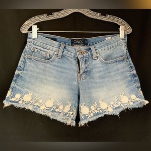 Lucky Brand - The Cutoff Embroidered Denim Shorts - Size 24/00